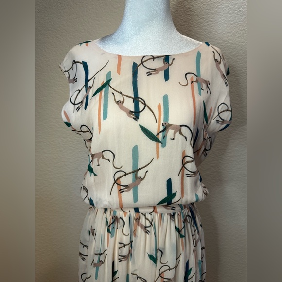 Gently used * ModCloth * Monkey print dress by EmilyandFin * Size S - Picture 3 of 4
